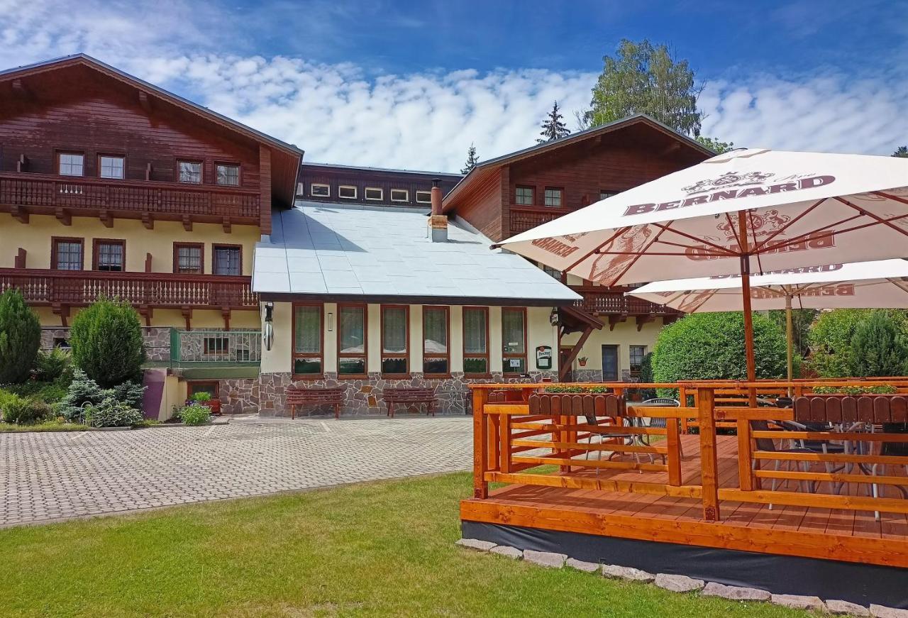 Rodinny "Hotel U Mustku" Desná Buitenkant foto